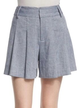 ALICE +OLIVIA Scarlet High Rise Flutter Chambray Shorts | SZ L/12